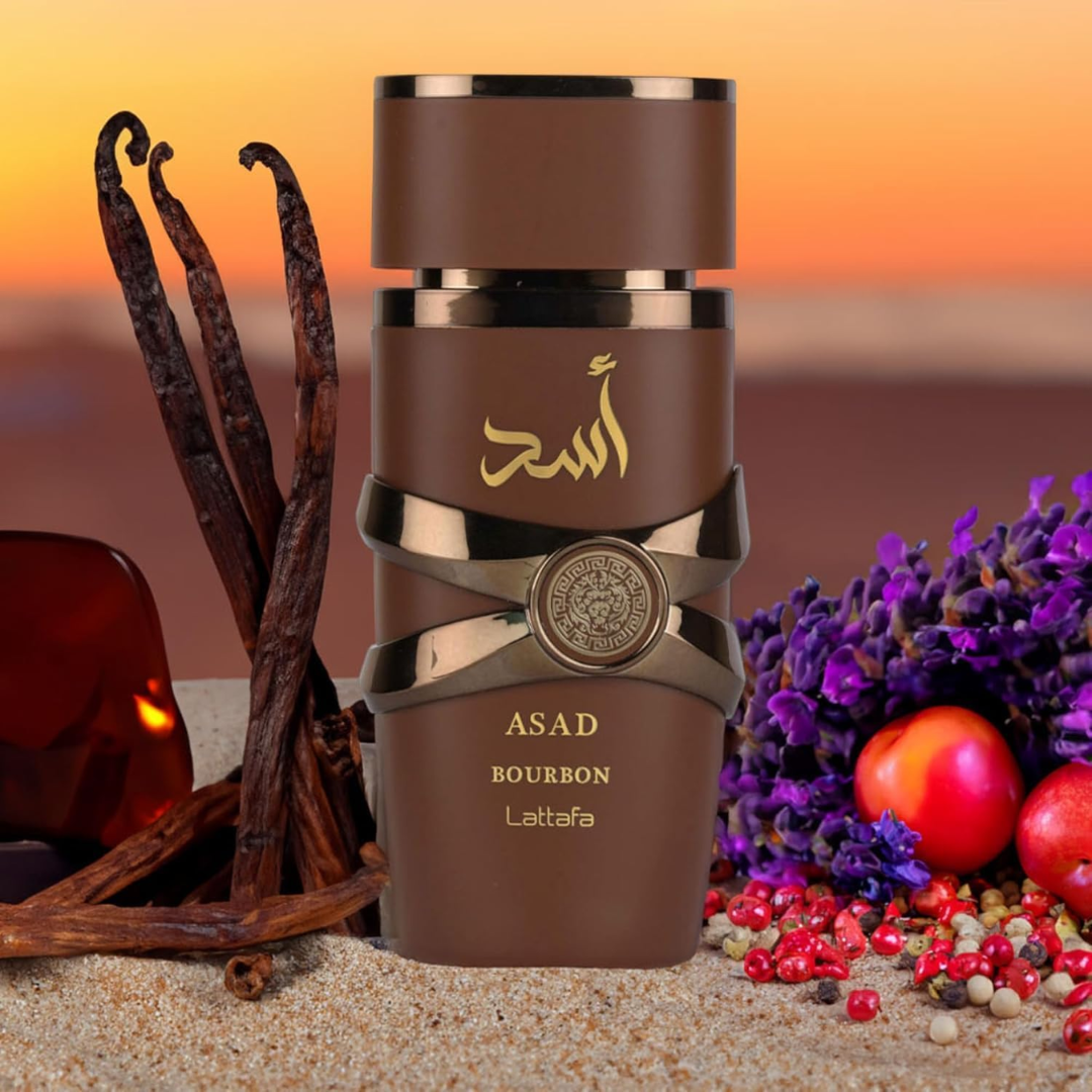 ASAD BOURBOM Perfume 100ML Masculino con Notas de Vainilla Bourbon, Cacao y Vetiver